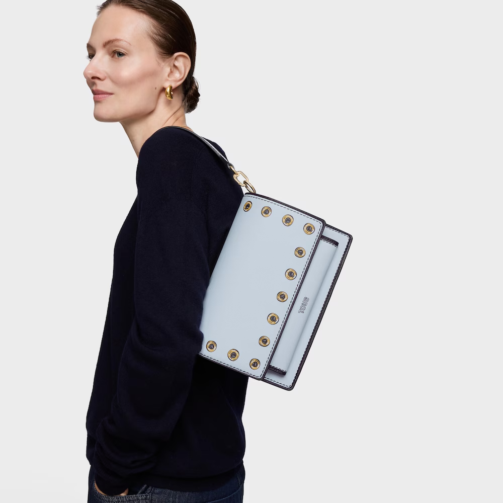 Bandolera TOUS mediana azul grisaceo Audree Trampantojo