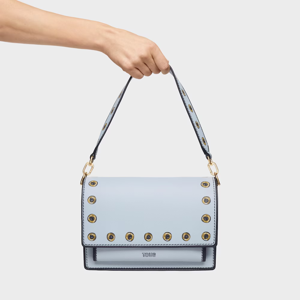 Bandolera TOUS mediana azul grisaceo Audree Trampantojo
